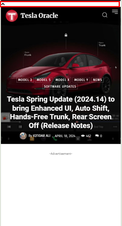 A weird arrow appears above the nav/logo after updating the theme to 12.6.5.
