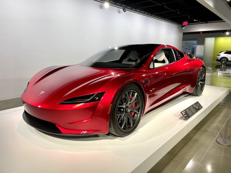 Tesla's Next-gen Roadster is on display at the Petersen Auto Museum ...