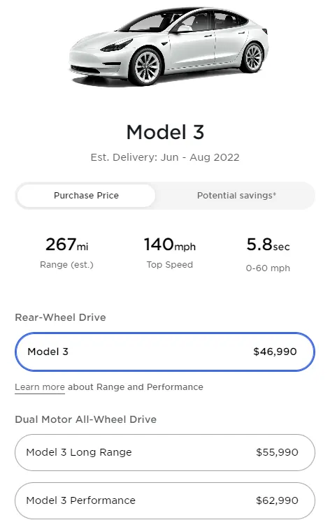 2022 Tesla Model 3 Review, Pricing, and Specs