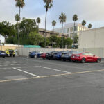 Tesla vehicles spotted at the Warner Bros. Hollywood Studio in Los Angeles, California.