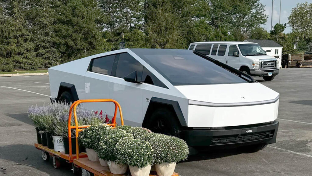 Tesla Cybertruck owner wraps his electric pickup truck in Pearl White color with PPF, glass coating, and other customizations.