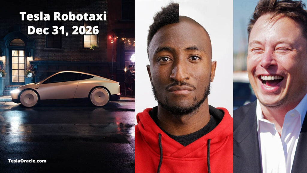 MKBHD says he's going to shave his head if Elon Musk makes Tesla Robotaxi before 2027.