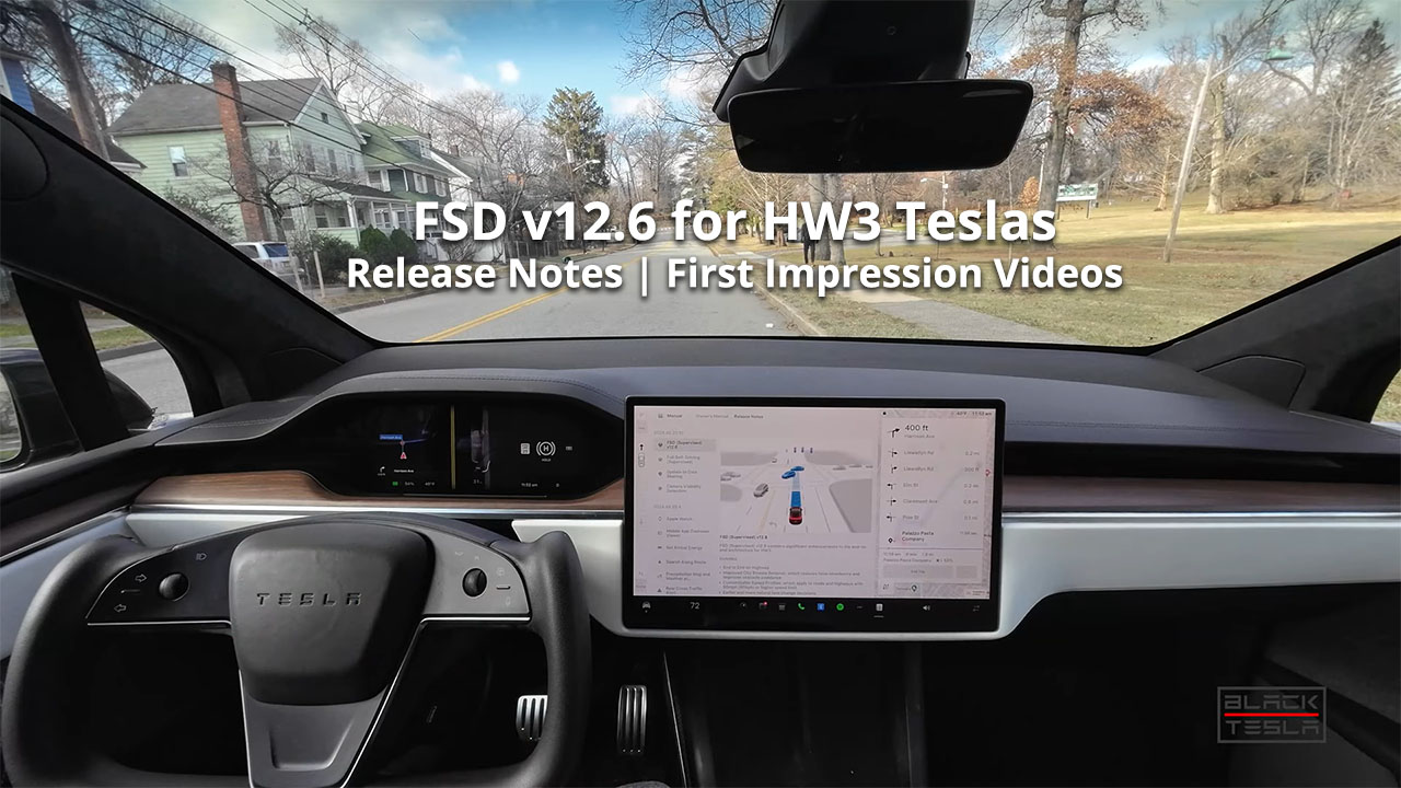 Tesla FSD v12.6 is a scaled-down version of FSD v13 for HW3 owners (first impressions, Release Notes)